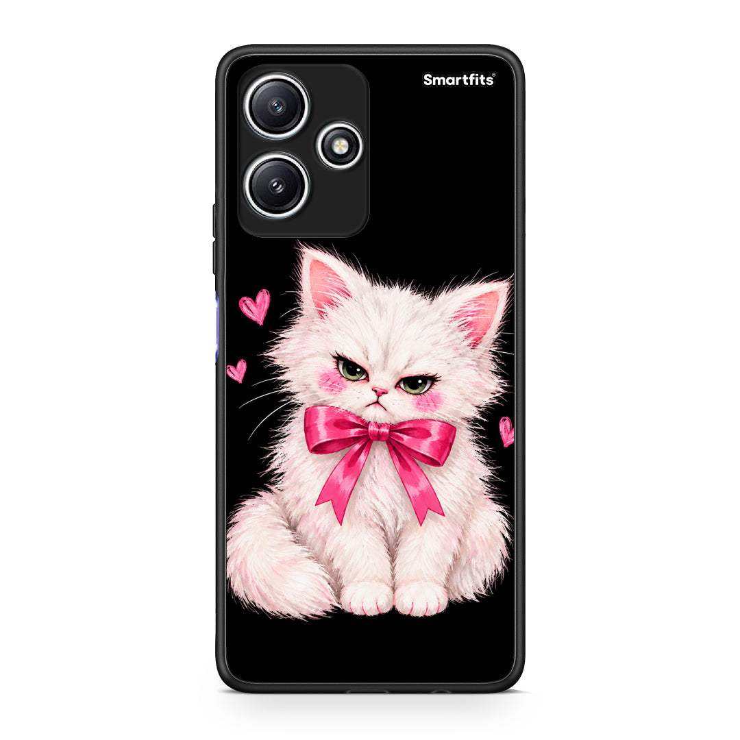 Θήκη Xiaomi Redmi 12 5G Grumpy Party Kitten on Black από τη Smartfits με σχέδιο στο πίσω μέρος και μαύρο περίβλημα | Xiaomi Redmi 12 5G Grumpy Party Kitten on Black case with colorful back and black bezels