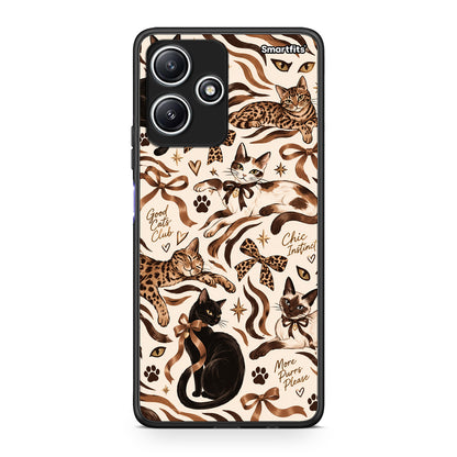 Θήκη Xiaomi Redmi 12 5G Wild Cats and Animal Print Collage από τη Smartfits με σχέδιο στο πίσω μέρος και μαύρο περίβλημα | Xiaomi Redmi 12 5G Wild Cats and Animal Print Collage case with colorful back and black bezels