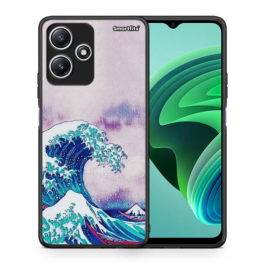 Θήκη Xiaomi Redmi 12 5G Blue Waves από τη Smartfits με σχέδιο στο πίσω μέρος και μαύρο περίβλημα | Xiaomi Redmi 12 5G Blue Waves case with colorful back and black bezels