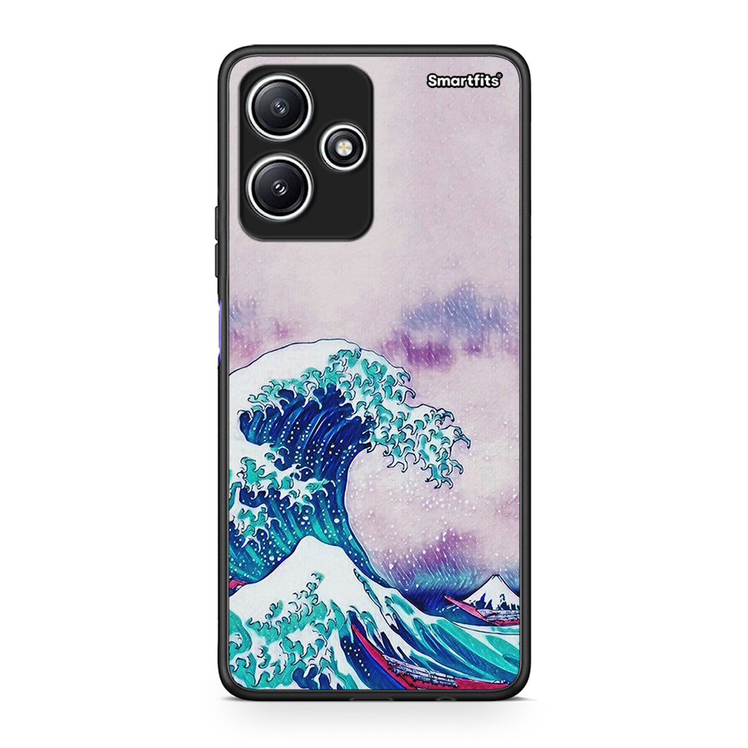 Xiaomi Redmi 12 5G Blue Waves θήκη από τη Smartfits με σχέδιο στο πίσω μέρος και μαύρο περίβλημα | Smartphone case with colorful back and black bezels by Smartfits