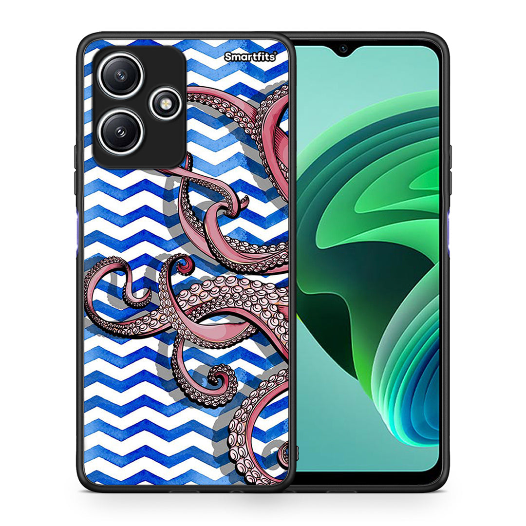 Θήκη Xiaomi Redmi 12 5G Chevron Devilfish από τη Smartfits με σχέδιο στο πίσω μέρος και μαύρο περίβλημα | Xiaomi Redmi 12 5G Chevron Devilfish case with colorful back and black bezels