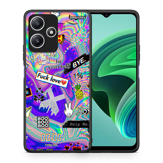 Θήκη Xiaomi Redmi 12 5G Game Over από τη Smartfits με σχέδιο στο πίσω μέρος και μαύρο περίβλημα | Xiaomi Redmi 12 5G Game Over case with colorful back and black bezels