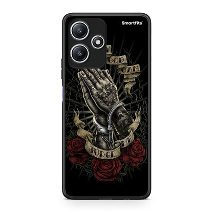 Xiaomi Redmi 12 5G Judge By God θήκη από τη Smartfits με σχέδιο στο πίσω μέρος και μαύρο περίβλημα | Smartphone case with colorful back and black bezels by Smartfits