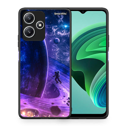 Θήκη Xiaomi Redmi 12 5G Lost Astronaut από τη Smartfits με σχέδιο στο πίσω μέρος και μαύρο περίβλημα | Xiaomi Redmi 12 5G Lost Astronaut case with colorful back and black bezels