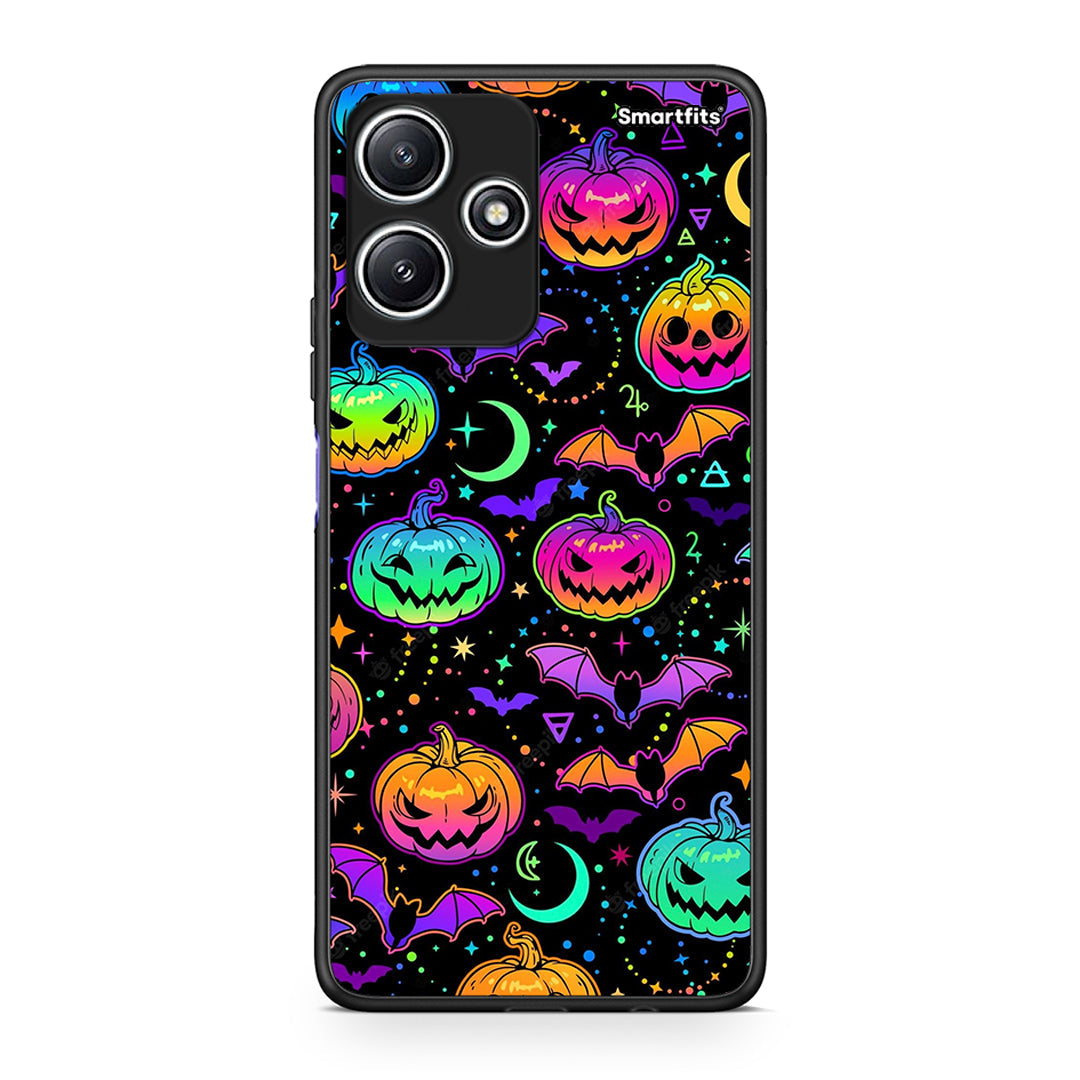 Xiaomi Redmi 12 5G Neon Halloween θήκη από τη Smartfits με σχέδιο στο πίσω μέρος και μαύρο περίβλημα | Smartphone case with colorful back and black bezels by Smartfits