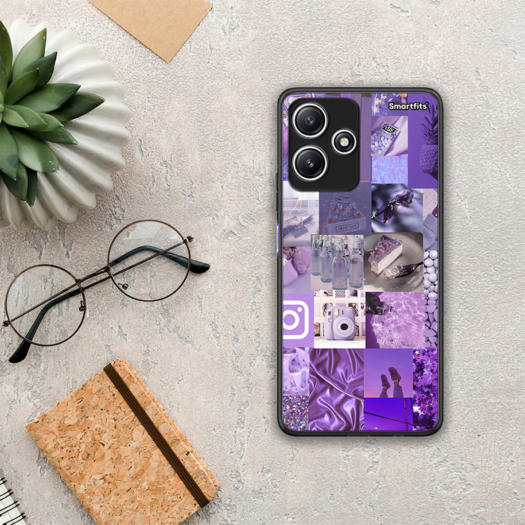 Purple Aesthetic Collage - Xiaomi Redmi 12 5G θήκη