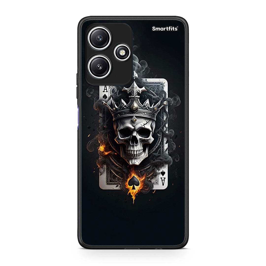 Xiaomi Redmi 12 5G Skull King Ace θήκη από τη Smartfits με σχέδιο στο πίσω μέρος και μαύρο περίβλημα | Smartphone case with colorful back and black bezels by Smartfits