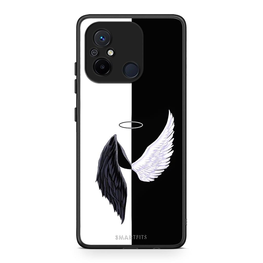 Θήκη Xiaomi Poco C55 Angels Demons από τη Smartfits με σχέδιο στο πίσω μέρος και μαύρο περίβλημα | Xiaomi Poco C55 Angels Demons Case with Colorful Back and Black Bezels