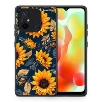 Thumbnail for Θήκη Xiaomi Poco C55 Autumn Sunflowers από τη Smartfits με σχέδιο στο πίσω μέρος και μαύρο περίβλημα | Xiaomi Poco C55 Autumn Sunflowers Case with Colorful Back and Black Bezels