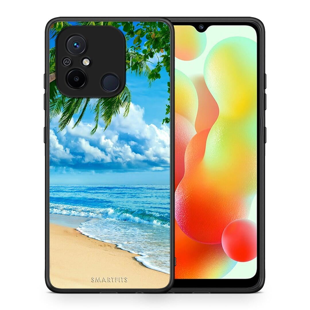 Θήκη Xiaomi Poco C55 Beautiful Beach από τη Smartfits με σχέδιο στο πίσω μέρος και μαύρο περίβλημα | Xiaomi Poco C55 Beautiful Beach Case with Colorful Back and Black Bezels