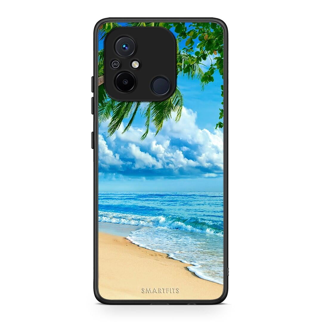 Θήκη Xiaomi Poco C55 Beautiful Beach από τη Smartfits με σχέδιο στο πίσω μέρος και μαύρο περίβλημα | Xiaomi Poco C55 Beautiful Beach Case with Colorful Back and Black Bezels