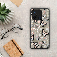 Thumbnail for Θήκη Xiaomi Poco C55 Boho Butterflies από τη Smartfits με σχέδιο στο πίσω μέρος και μαύρο περίβλημα | Xiaomi Poco C55 Boho Butterflies Case with Colorful Back and Black Bezels