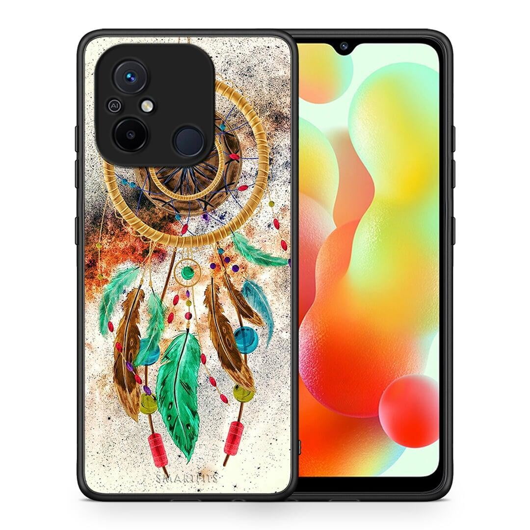 Θήκη Xiaomi Poco C55 Boho DreamCatcher από τη Smartfits με σχέδιο στο πίσω μέρος και μαύρο περίβλημα | Xiaomi Poco C55 Boho DreamCatcher Case with Colorful Back and Black Bezels