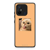 Thumbnail for Θήκη Xiaomi Poco C55 Cat Tongue από τη Smartfits με σχέδιο στο πίσω μέρος και μαύρο περίβλημα | Xiaomi Poco C55 Cat Tongue Case with Colorful Back and Black Bezels