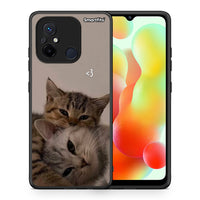 Thumbnail for Θήκη Xiaomi Poco C55 Cats In Love από τη Smartfits με σχέδιο στο πίσω μέρος και μαύρο περίβλημα | Xiaomi Poco C55 Cats In Love Case with Colorful Back and Black Bezels