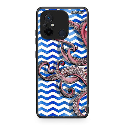 Θήκη Xiaomi Poco C55 Chevron Devilfish από τη Smartfits με σχέδιο στο πίσω μέρος και μαύρο περίβλημα | Xiaomi Poco C55 Chevron Devilfish Case with Colorful Back and Black Bezels