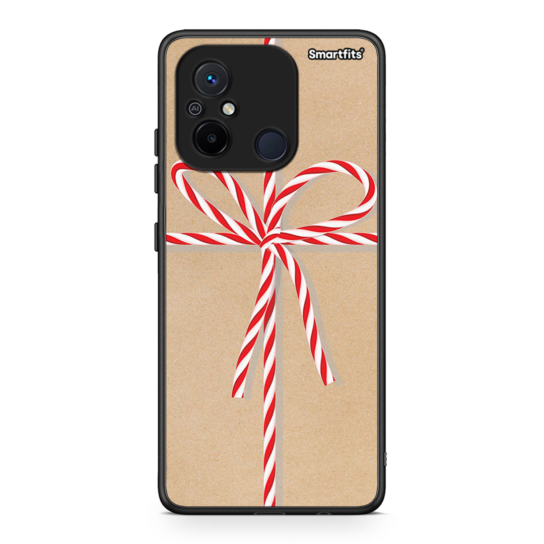 Θήκη Xiaomi Poco C55 Christmas Gift από τη Smartfits με σχέδιο στο πίσω μέρος και μαύρο περίβλημα | Xiaomi Poco C55 Christmas Gift Case with Colorful Back and Black Bezels