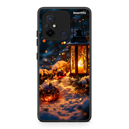 Θήκη Xiaomi Poco C55 Christmas Ornaments από τη Smartfits με σχέδιο στο πίσω μέρος και μαύρο περίβλημα | Xiaomi Poco C55 Christmas Ornaments Case with Colorful Back and Black Bezels