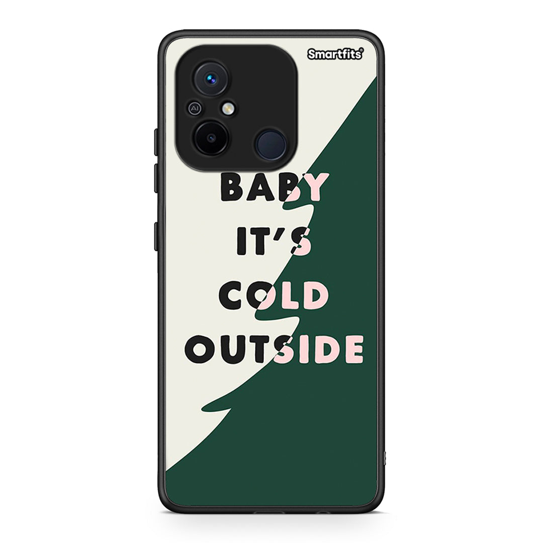 Θήκη Xiaomi Poco C55 Cold Outside από τη Smartfits με σχέδιο στο πίσω μέρος και μαύρο περίβλημα | Xiaomi Poco C55 Cold Outside Case with Colorful Back and Black Bezels