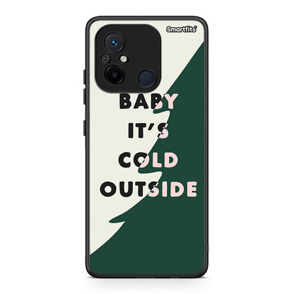 Θήκη Xiaomi Poco C55 Cold Outside από τη Smartfits με σχέδιο στο πίσω μέρος και μαύρο περίβλημα | Xiaomi Poco C55 Cold Outside Case with Colorful Back and Black Bezels