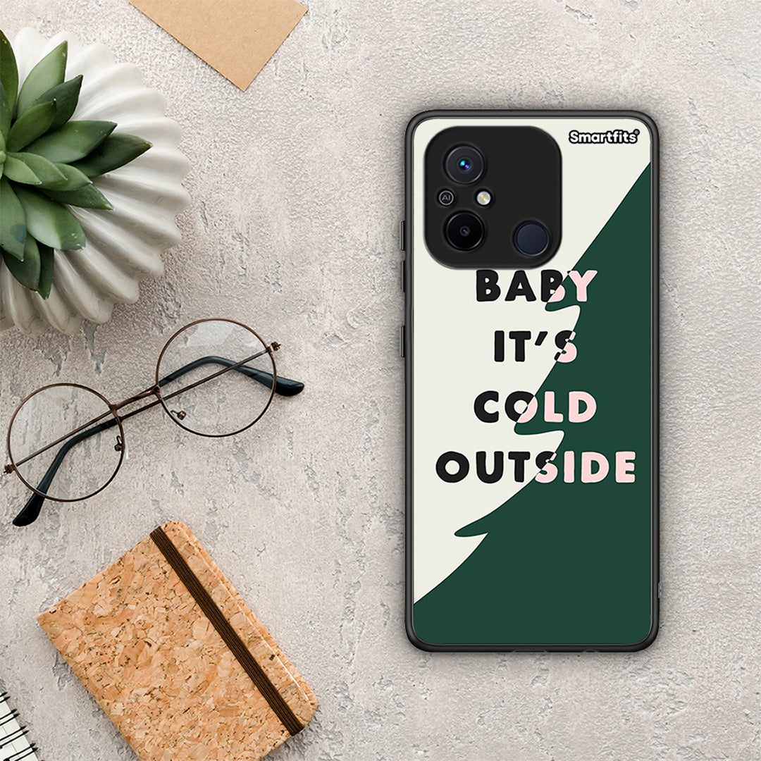 Θήκη Xiaomi Poco C55 Cold Outside από τη Smartfits με σχέδιο στο πίσω μέρος και μαύρο περίβλημα | Xiaomi Poco C55 Cold Outside Case with Colorful Back and Black Bezels