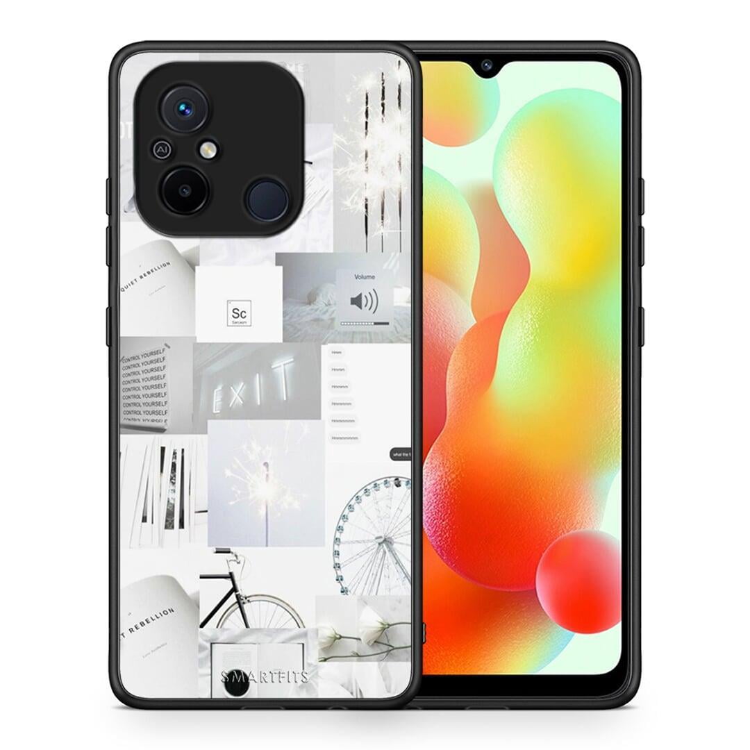 Θήκη Xiaomi Poco C55 Collage Make Me Wonder από τη Smartfits με σχέδιο στο πίσω μέρος και μαύρο περίβλημα | Xiaomi Poco C55 Collage Make Me Wonder Case with Colorful Back and Black Bezels