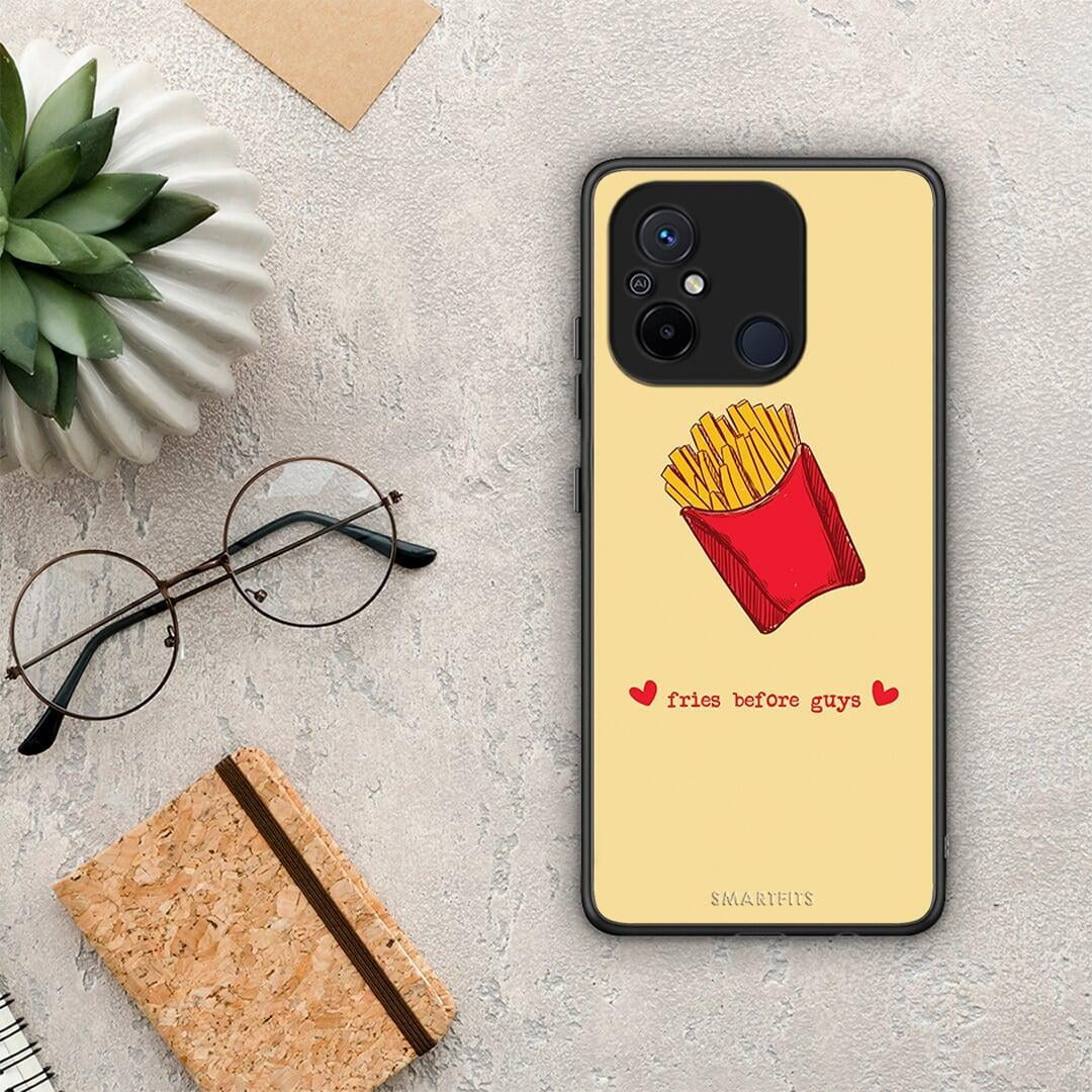 Θήκη Xiaomi Poco C55 Fries Before Guys από τη Smartfits με σχέδιο στο πίσω μέρος και μαύρο περίβλημα | Xiaomi Poco C55 Fries Before Guys Case with Colorful Back and Black Bezels