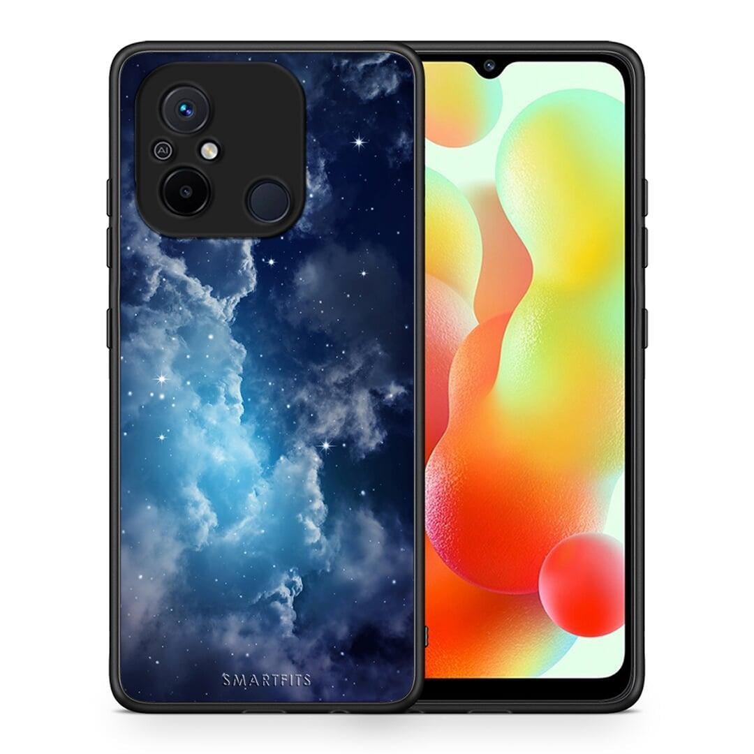 Θήκη Xiaomi Poco C55 Galactic Blue Sky από τη Smartfits με σχέδιο στο πίσω μέρος και μαύρο περίβλημα | Xiaomi Poco C55 Galactic Blue Sky Case with Colorful Back and Black Bezels