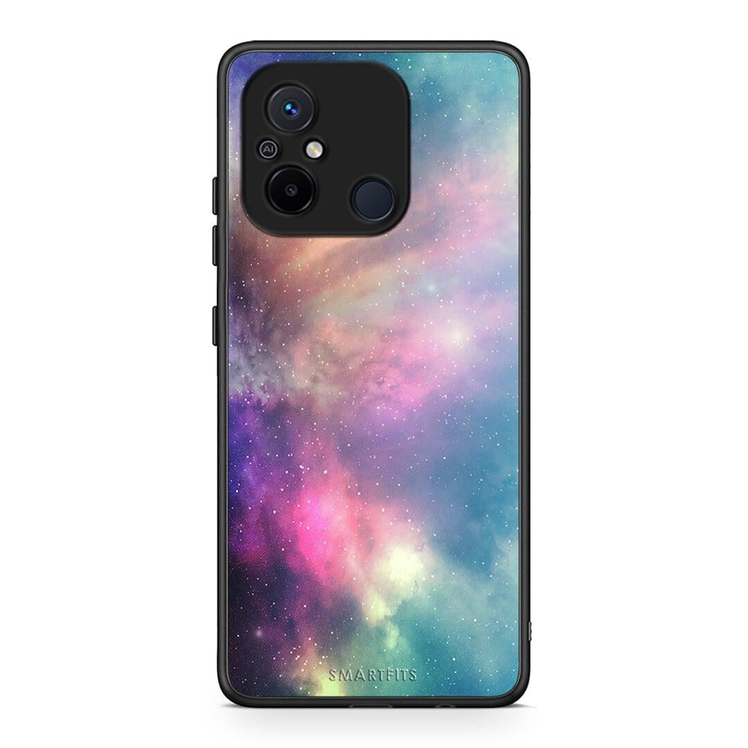 Θήκη Xiaomi Poco C55 Galactic Rainbow από τη Smartfits με σχέδιο στο πίσω μέρος και μαύρο περίβλημα | Xiaomi Poco C55 Galactic Rainbow Case with Colorful Back and Black Bezels