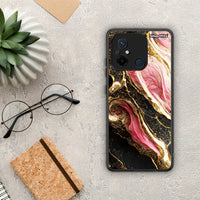 Thumbnail for Θήκη Xiaomi Poco C55 Glamorous Pink Marble από τη Smartfits με σχέδιο στο πίσω μέρος και μαύρο περίβλημα | Xiaomi Poco C55 Glamorous Pink Marble Case with Colorful Back and Black Bezels