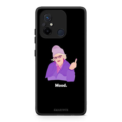 Θήκη Xiaomi Poco C55 Grandma Mood Black από τη Smartfits με σχέδιο στο πίσω μέρος και μαύρο περίβλημα | Xiaomi Poco C55 Grandma Mood Black Case with Colorful Back and Black Bezels
