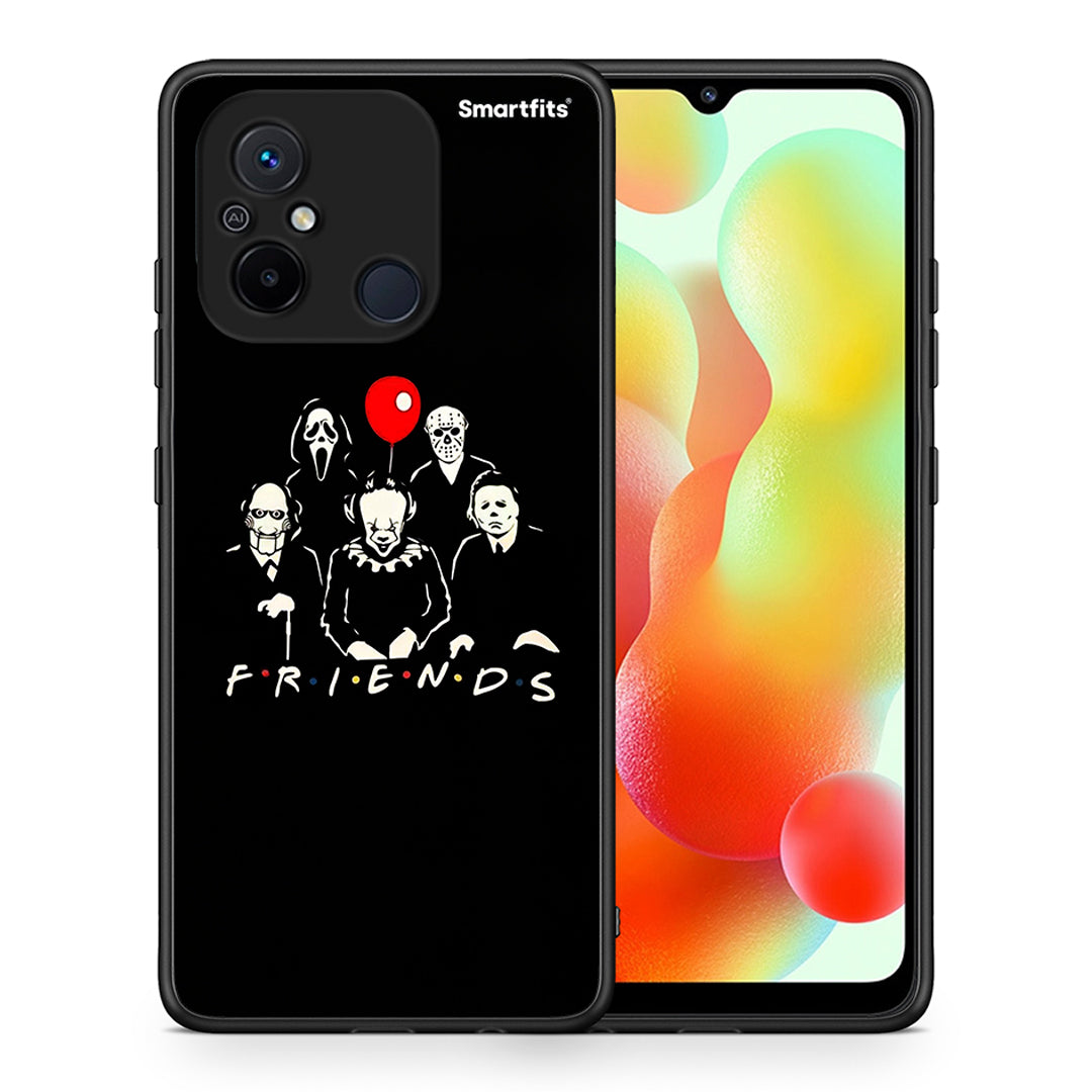 Θήκη Xiaomi Poco C55 Halloween Friends από τη Smartfits με σχέδιο στο πίσω μέρος και μαύρο περίβλημα | Xiaomi Poco C55 Halloween Friends Case with Colorful Back and Black Bezels