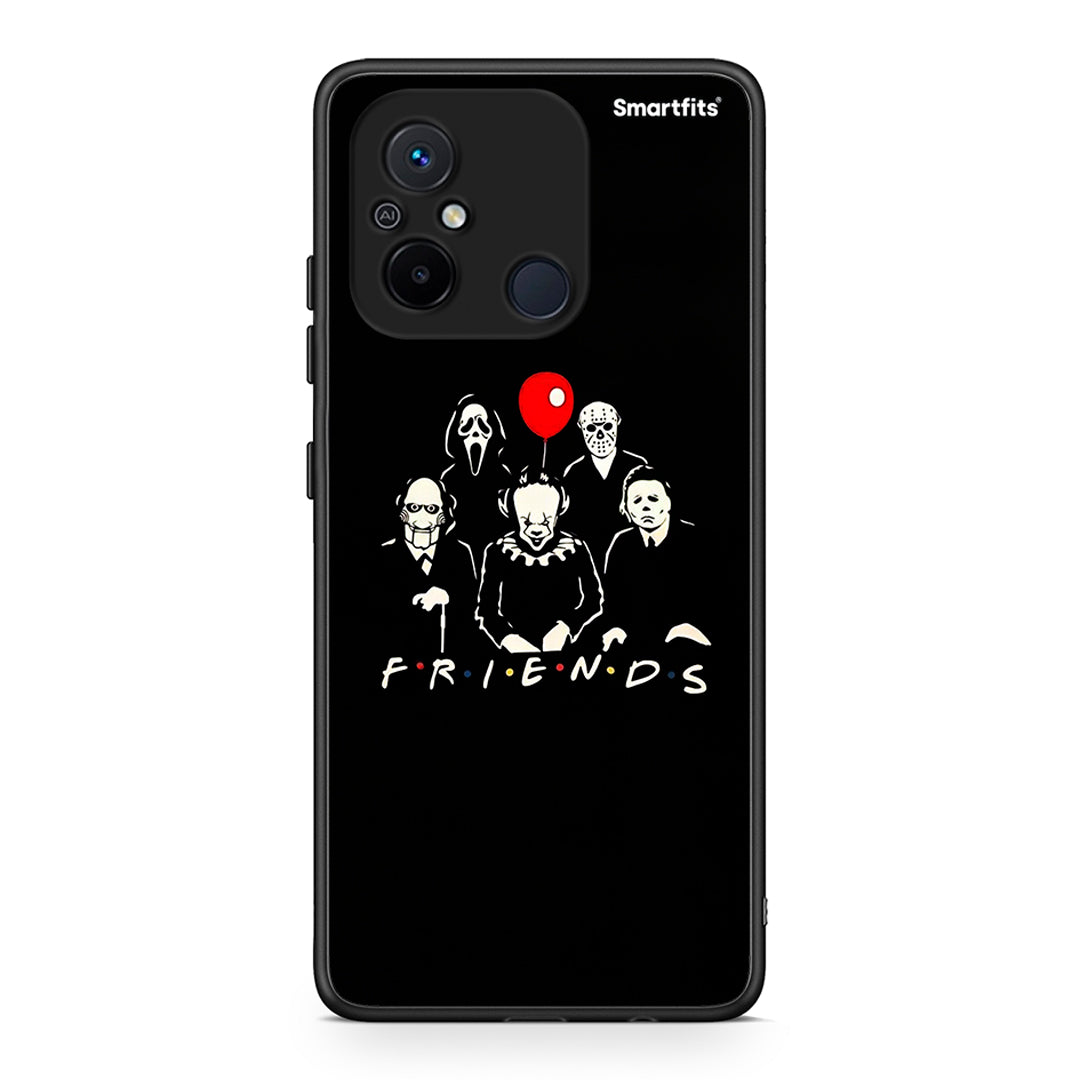 Θήκη Xiaomi Poco C55 Halloween Friends από τη Smartfits με σχέδιο στο πίσω μέρος και μαύρο περίβλημα | Xiaomi Poco C55 Halloween Friends Case with Colorful Back and Black Bezels