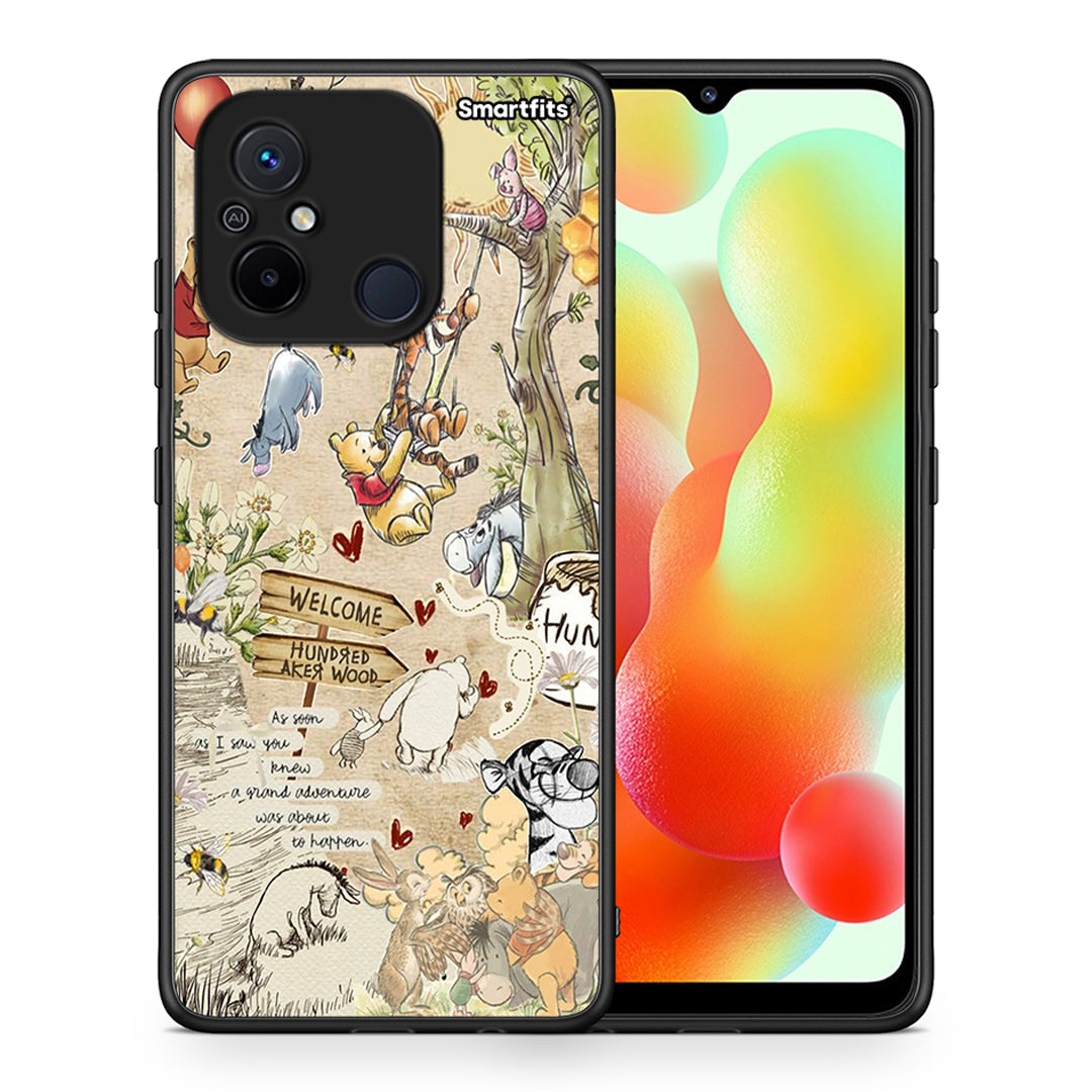 Θήκη Xiaomi Poco C55 Happy Friends από τη Smartfits με σχέδιο στο πίσω μέρος και μαύρο περίβλημα | Xiaomi Poco C55 Happy Friends Case with Colorful Back and Black Bezels