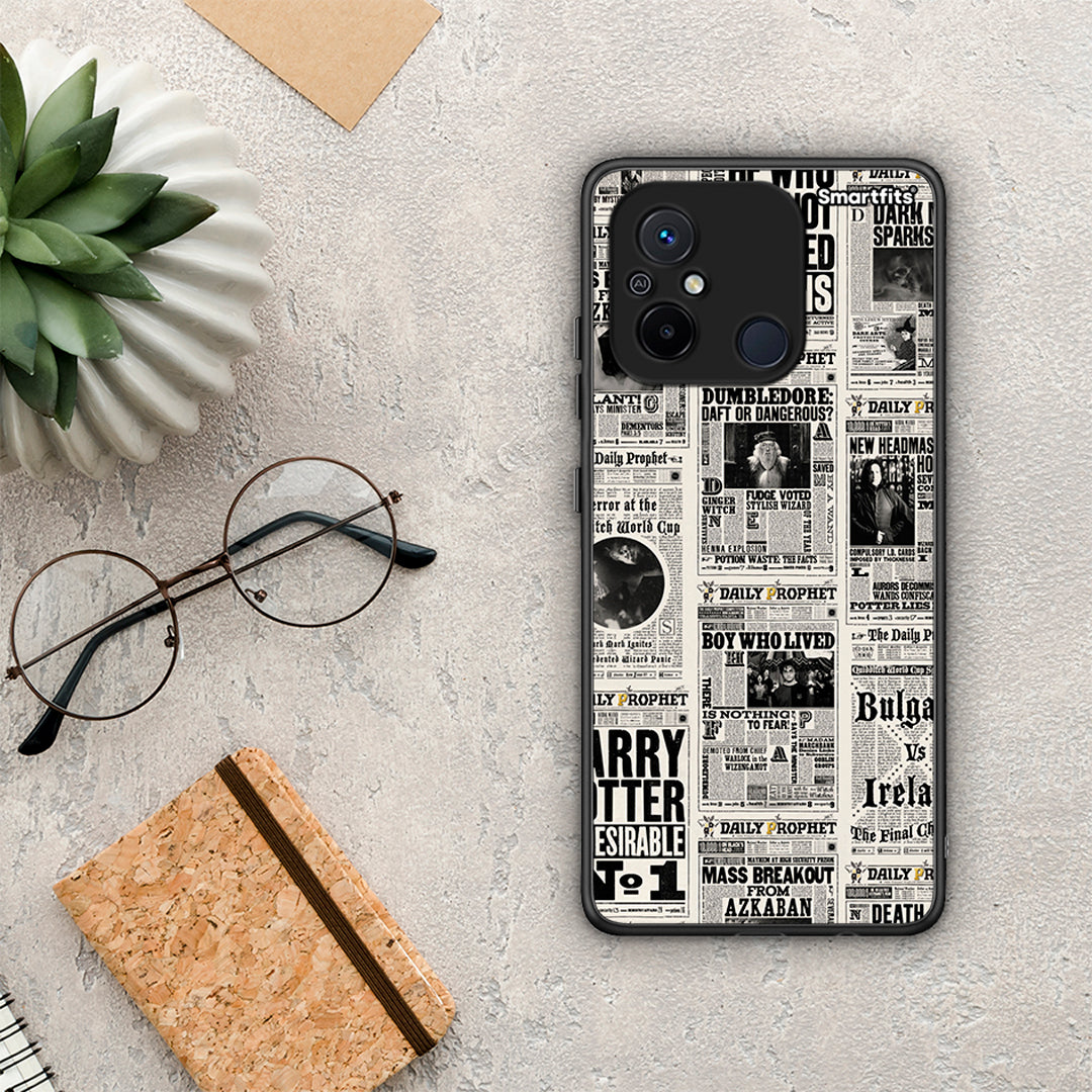 Θήκη Xiaomi Poco C55 Harry Paper από τη Smartfits με σχέδιο στο πίσω μέρος και μαύρο περίβλημα | Xiaomi Poco C55 Harry Paper Case with Colorful Back and Black Bezels