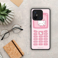 Thumbnail for Θήκη Xiaomi Poco C55 Hello Kitten από τη Smartfits με σχέδιο στο πίσω μέρος και μαύρο περίβλημα | Xiaomi Poco C55 Hello Kitten Case with Colorful Back and Black Bezels