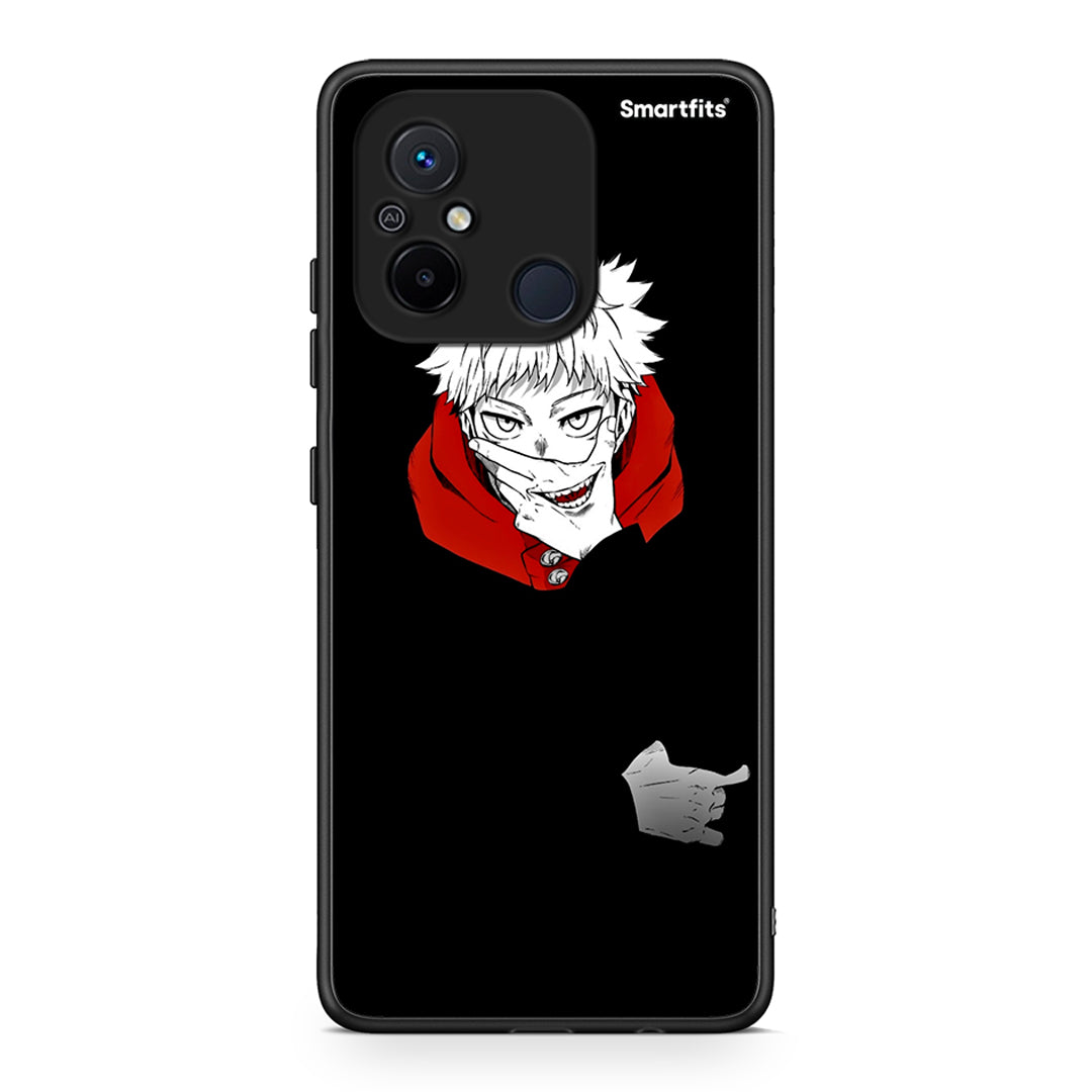 Θήκη Xiaomi Poco C55 Itadori Anime από τη Smartfits με σχέδιο στο πίσω μέρος και μαύρο περίβλημα | Xiaomi Poco C55 Itadori Anime Case with Colorful Back and Black Bezels