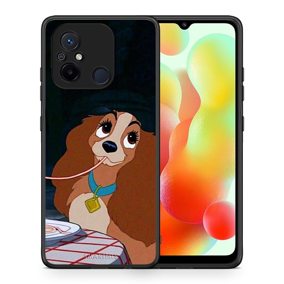 Θήκη Xiaomi Poco C55 Lady And Tramp 2 από τη Smartfits με σχέδιο στο πίσω μέρος και μαύρο περίβλημα | Xiaomi Poco C55 Lady And Tramp 2 Case with Colorful Back and Black Bezels