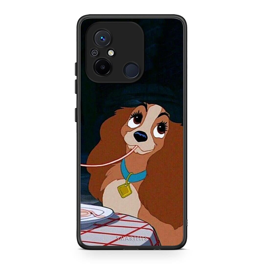 Θήκη Xiaomi Poco C55 Lady And Tramp 2 από τη Smartfits με σχέδιο στο πίσω μέρος και μαύρο περίβλημα | Xiaomi Poco C55 Lady And Tramp 2 Case with Colorful Back and Black Bezels