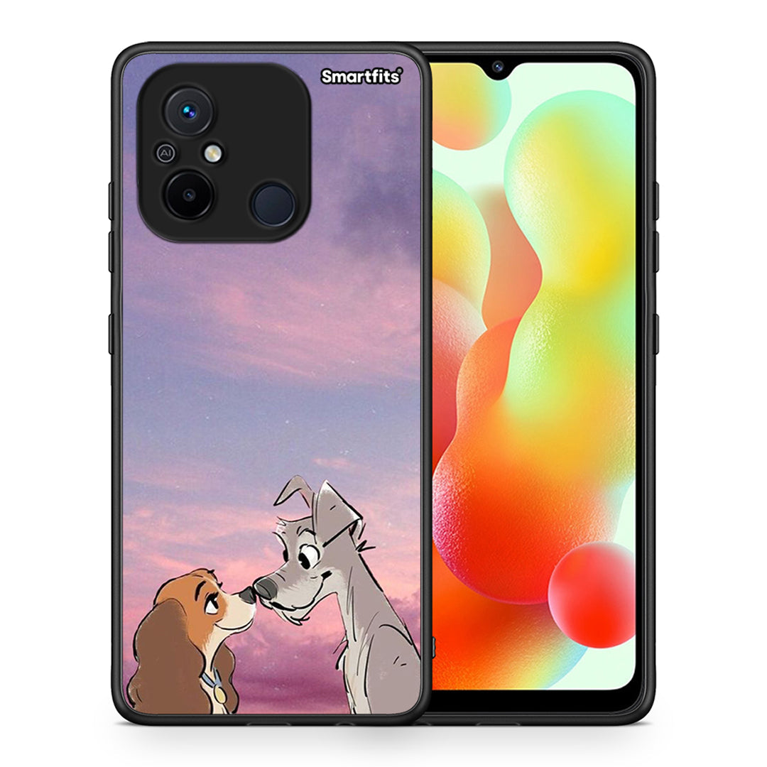 Θήκη Xiaomi Poco C55 Lady And Tramp από τη Smartfits με σχέδιο στο πίσω μέρος και μαύρο περίβλημα | Xiaomi Poco C55 Lady And Tramp Case with Colorful Back and Black Bezels