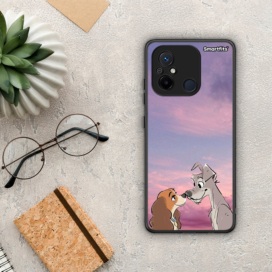 Θήκη Xiaomi Poco C55 Lady And Tramp από τη Smartfits με σχέδιο στο πίσω μέρος και μαύρο περίβλημα | Xiaomi Poco C55 Lady And Tramp Case with Colorful Back and Black Bezels