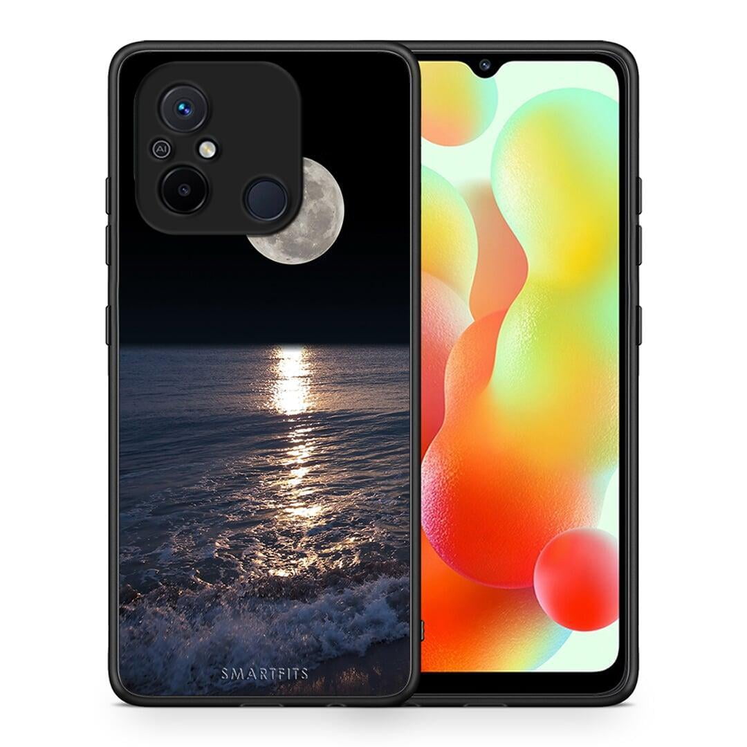 Θήκη Xiaomi Poco C55 Landscape Moon από τη Smartfits με σχέδιο στο πίσω μέρος και μαύρο περίβλημα | Xiaomi Poco C55 Landscape Moon Case with Colorful Back and Black Bezels