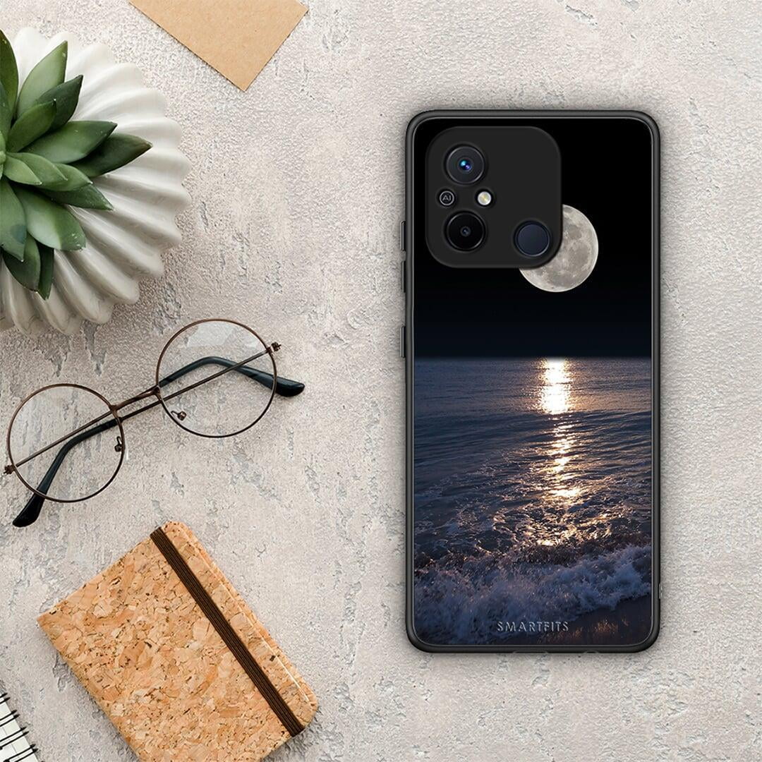 Θήκη Xiaomi Poco C55 Landscape Moon από τη Smartfits με σχέδιο στο πίσω μέρος και μαύρο περίβλημα | Xiaomi Poco C55 Landscape Moon Case with Colorful Back and Black Bezels