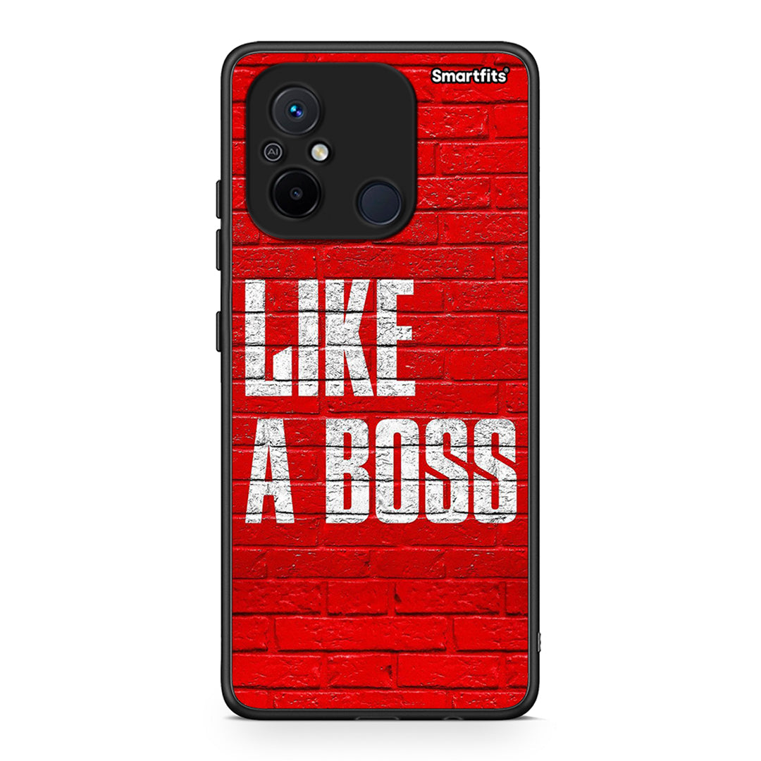 Θήκη Xiaomi Redmi 12C Like A Boss από τη Smartfits με σχέδιο στο πίσω μέρος και μαύρο περίβλημα | Xiaomi Redmi 12C Like A Boss Case with Colorful Back and Black Bezels