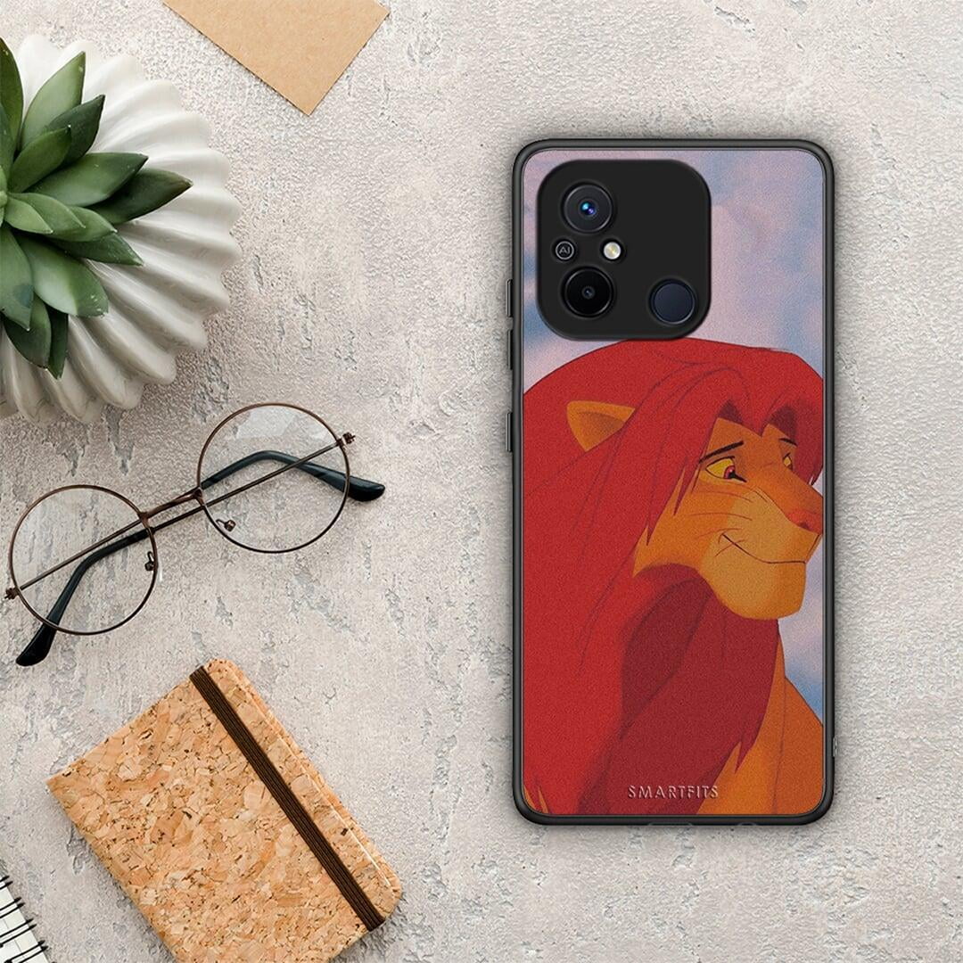 Θήκη Xiaomi Poco C55 Lion Love 1 από τη Smartfits με σχέδιο στο πίσω μέρος και μαύρο περίβλημα | Xiaomi Poco C55 Lion Love 1 Case with Colorful Back and Black Bezels