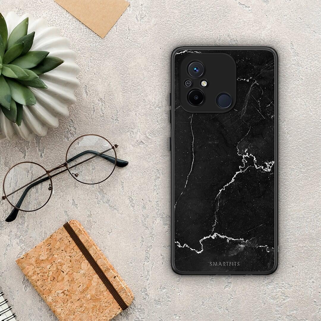 Θήκη Xiaomi Poco C55 Marble Black από τη Smartfits με σχέδιο στο πίσω μέρος και μαύρο περίβλημα | Xiaomi Poco C55 Marble Black Case with Colorful Back and Black Bezels