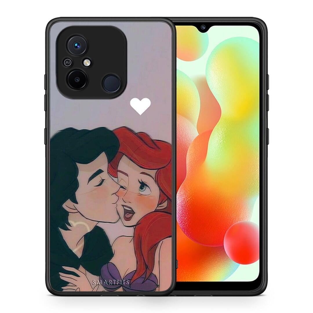 Θήκη Xiaomi Poco C55 Mermaid Couple από τη Smartfits με σχέδιο στο πίσω μέρος και μαύρο περίβλημα | Xiaomi Poco C55 Mermaid Couple Case with Colorful Back and Black Bezels