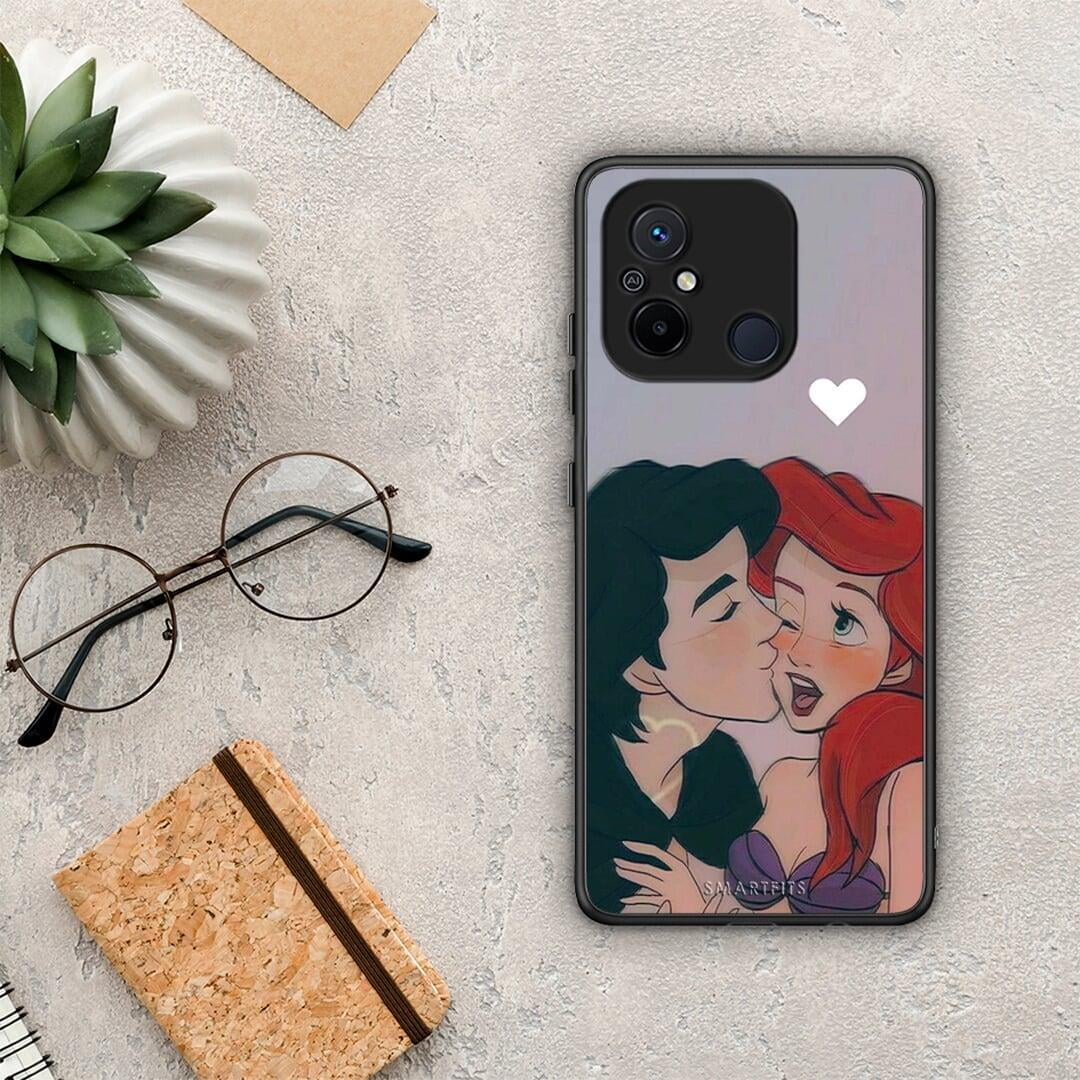 Θήκη Xiaomi Poco C55 Mermaid Couple από τη Smartfits με σχέδιο στο πίσω μέρος και μαύρο περίβλημα | Xiaomi Poco C55 Mermaid Couple Case with Colorful Back and Black Bezels