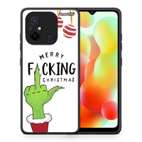 Thumbnail for Θήκη Xiaomi Poco C55 Merry F Xmas από τη Smartfits με σχέδιο στο πίσω μέρος και μαύρο περίβλημα | Xiaomi Poco C55 Merry F Xmas Case with Colorful Back and Black Bezels