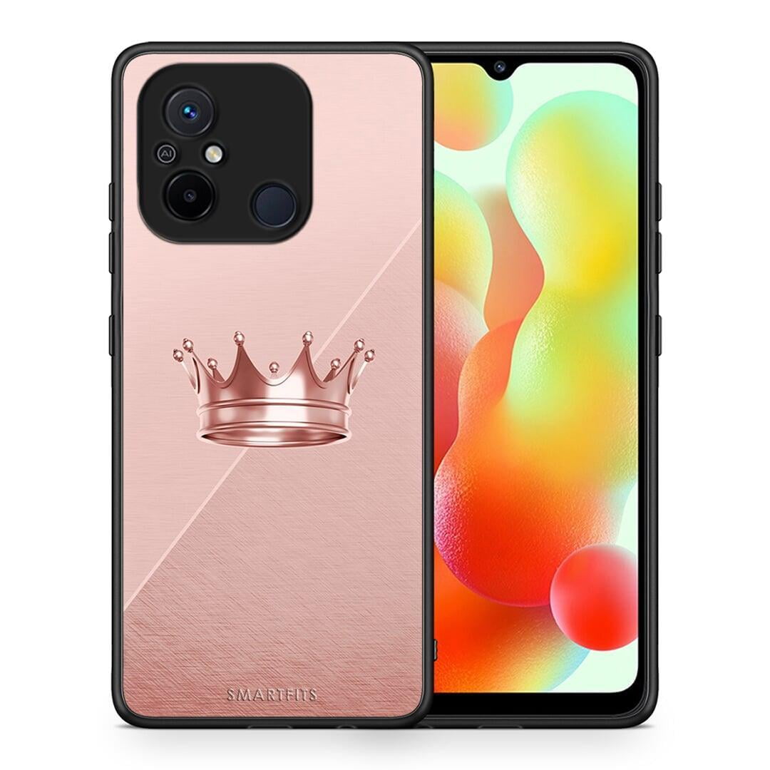 Θήκη Xiaomi Poco C55 Minimal Crown από τη Smartfits με σχέδιο στο πίσω μέρος και μαύρο περίβλημα | Xiaomi Poco C55 Minimal Crown Case with Colorful Back and Black Bezels